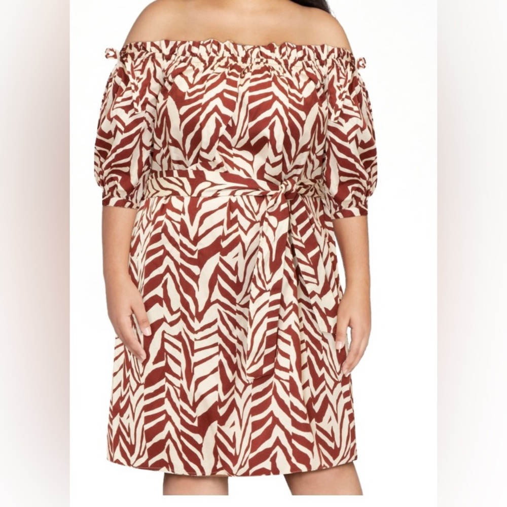 🌻Eloquii Trapeze Off the Shoulder Dress NWT